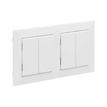 Legrand - 2x dvigubas laiptų jungiklis č. 5 su rėmeliu SUNO baltas