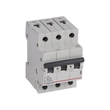 Legrand - 3 polių automatinis išjungiklis RX3 3P B 25A 6000A