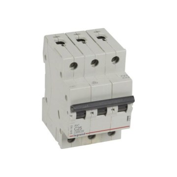 Legrand - 3 polių automatinis išjungiklis RX3, 3P, C tipo, 25 A, 6000 A