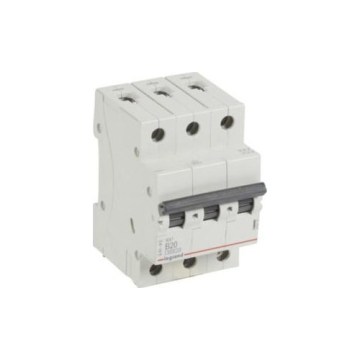 Legrand - 3 polių automatinis saugiklis RX3 3P B 20A 6000A