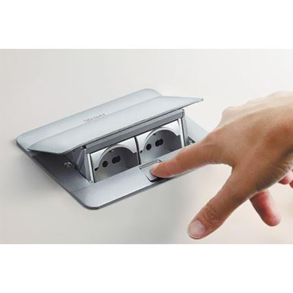 Legrand 54011 - Į stalą montuojamo kištukinio lizdo rėmelis POP-UP 4M aliuminio