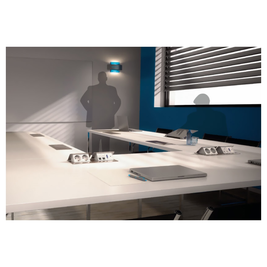 Legrand 54023 - Į stalą montuojamo kištukinio lizdo rėmelis POP-UP 2x4M nerūdijantis