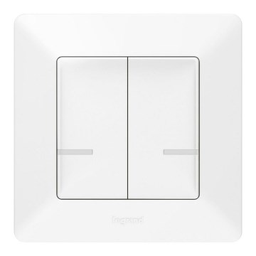 Legrand 752187- Išmanusis belaidis 2 mygtukų jungiklis VALENA 1xCR2032 Wi-Fi IP40