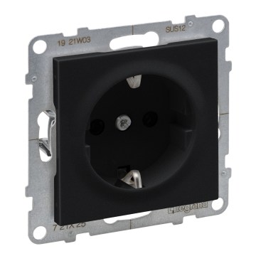 Legrand - Buitinis SCHUKO lizdas be rėmelio SUNO 250V juodas