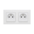 Legrand - Dviguba namų rozetė su rėmeliu NILOE STEP 250V balta