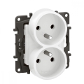 Legrand - Dviguba sieninė rozetė be rėmelio NILOE 250V balta