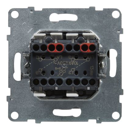 Legrand - Dvigubas laiptinis jungiklis č. 6+6 be rėmelio SUNO baltas