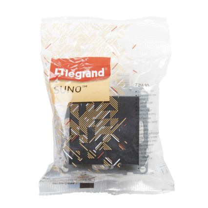 Legrand - Dvigubas laiptų jungiklis Nr. 6+6 be rėmelio SUNO juodas