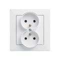 Legrand - Dvigubas namų lizdas su rėmeliu SUNO 250V baltas