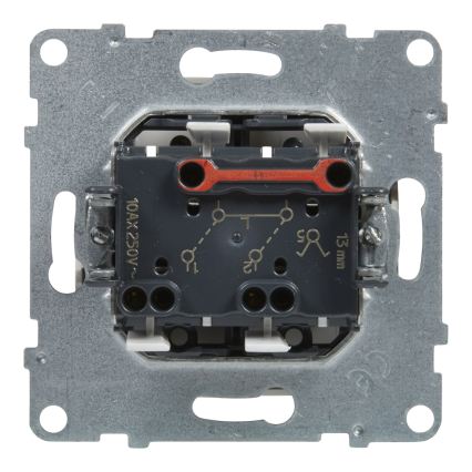 Legrand - Dvigubas serijinis jungiklis č. 5 be rėmelio SUNO baltas