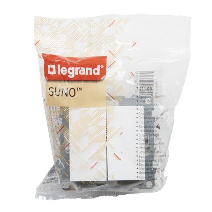 Legrand - Dvigubas serijinis jungiklis č. 5 be rėmelio SUNO baltas