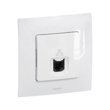 Legrand - Etherneto lizdas RJ45 su NILOE rėmeliu baltas