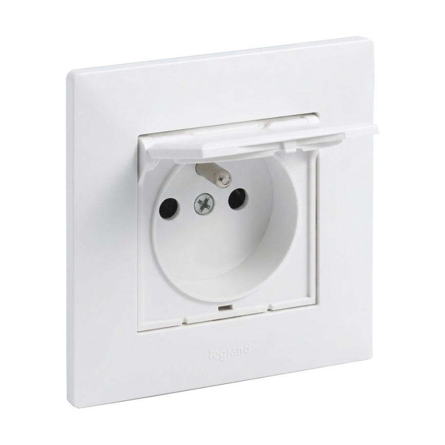 Legrand - Išorinė namų kištukinė rozetė su rėmeliu NILOE STEP 250V IP44 balta