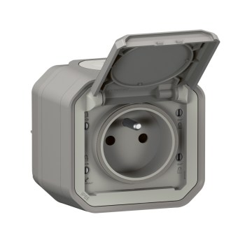 Legrand - Lauko kištukinis lizdas PLEXO 250V IP55 pilkas