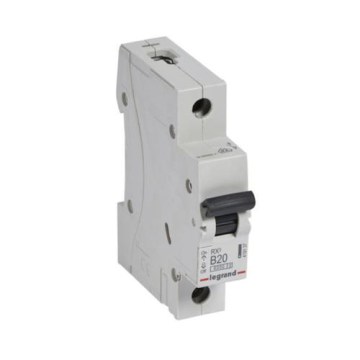 Legrand - modulinis vienpolinis automatinis išjungiklis RX3 1P B 20A 6000A