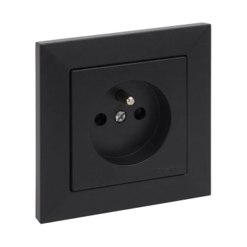 Legrand - Namų rozetė su rėmeliu SUNO 250V juoda