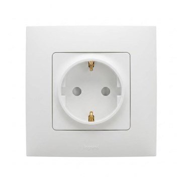 Legrand - Namų SCHUKO lizdas su rėmeliu NILOE 250V baltas