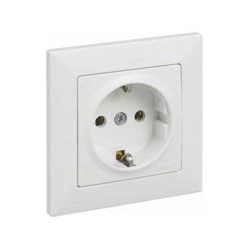Legrand - Namų SCHUKO lizdas su rėmeliu SUNO 250V baltas
