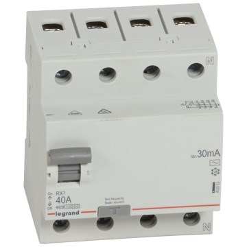 Legrand - Nuotėkinis išjungiklis (RCD) 4 polių RX3 4P 40 A 30 mA AC