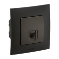Legrand - RJ45 Ethernet lizdas su rėmeliu NILOE, juodas