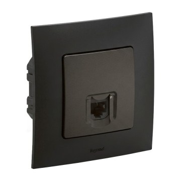 Legrand - RJ45 Ethernet lizdas su rėmeliu NILOE, juodas