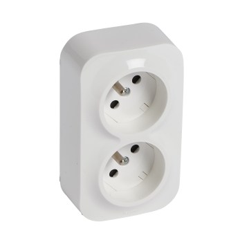 Legrand - Sieninė dviguba kištukinė rozetė FORIX 250V balta