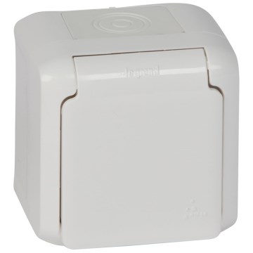 Legrand - Sieninė lauko rozetė FORIX 250V IP44 balta