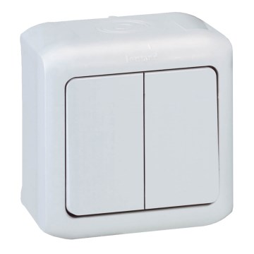 Legrand - Sieninis serijinis jungiklis č. 5 FORIX IP44 baltas