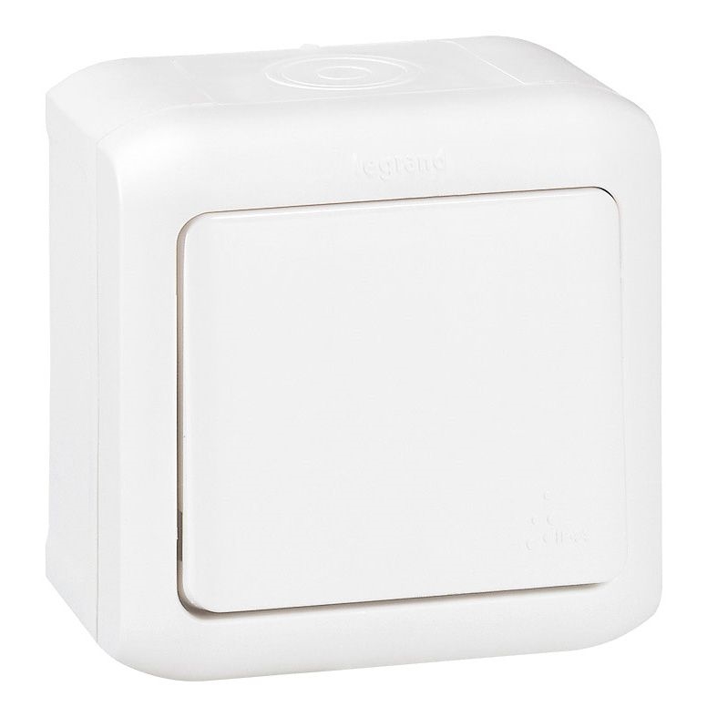 Legrand - Sieninis vienpolinis jungiklis Nr. 1 FORIX IP44 baltas