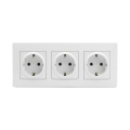 Legrand - Trigubas namų SCHUKO lizdas su rėmeliu NILOE STEP 250V baltas