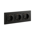 Legrand - Trivietė namų SCHUKO rozetė NILOE STEP 250V juoda