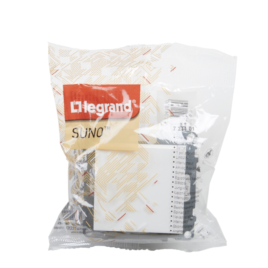 Legrand - Vienpolinis jungiklis Nr. 1 be rėmelio SUNO baltas