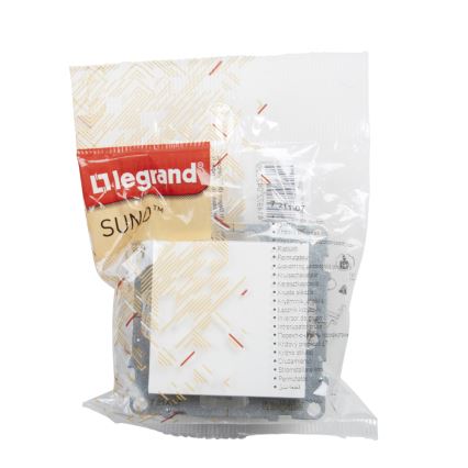 Legrand - Vienpolinis mygtukas nr. 1/0 be rėmelio SUNO baltas