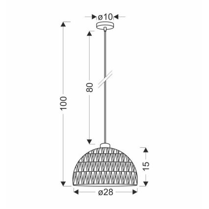 Lempa BALLI 1xE27/40W/230V kreminė
