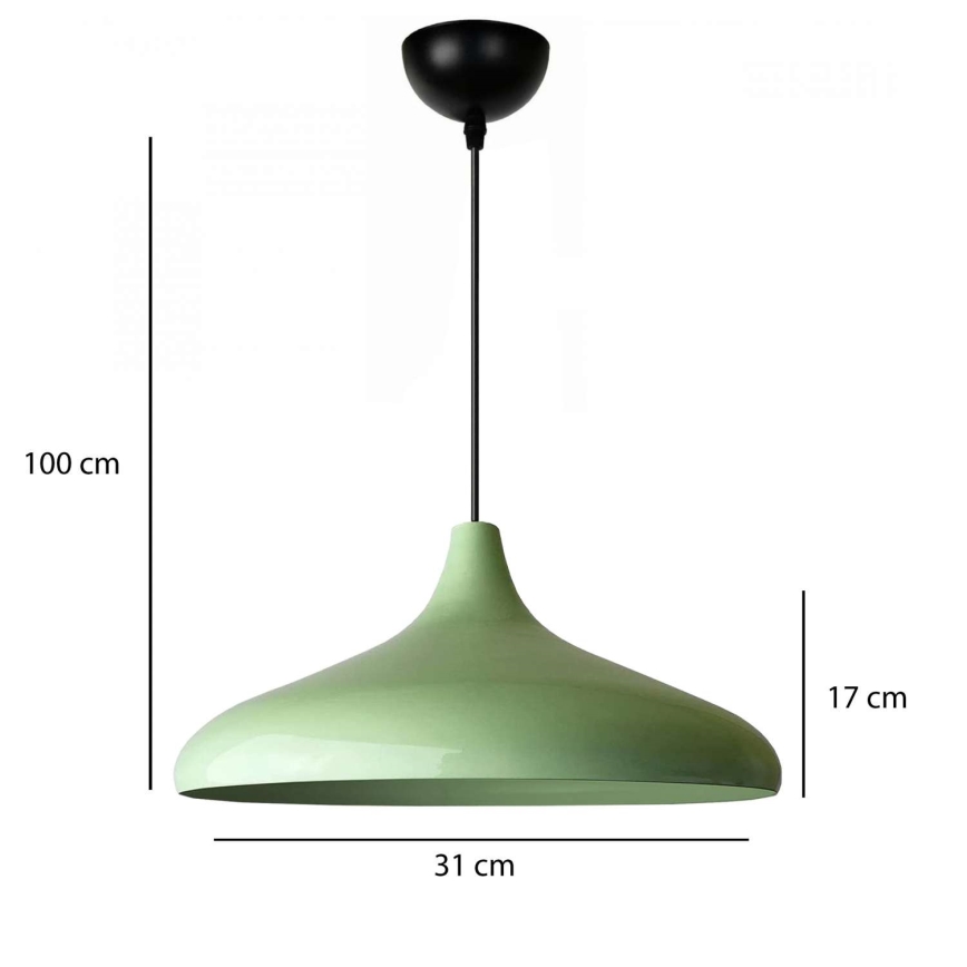 Lempa su laidu VULCANO 1xE27/40W/230V žalia