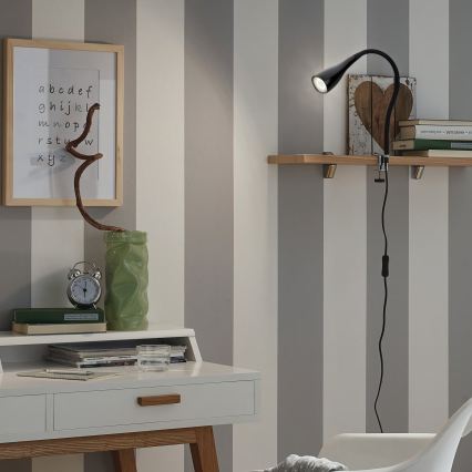 Lempa su spaustuku 1xGU10/3W/230V juoda