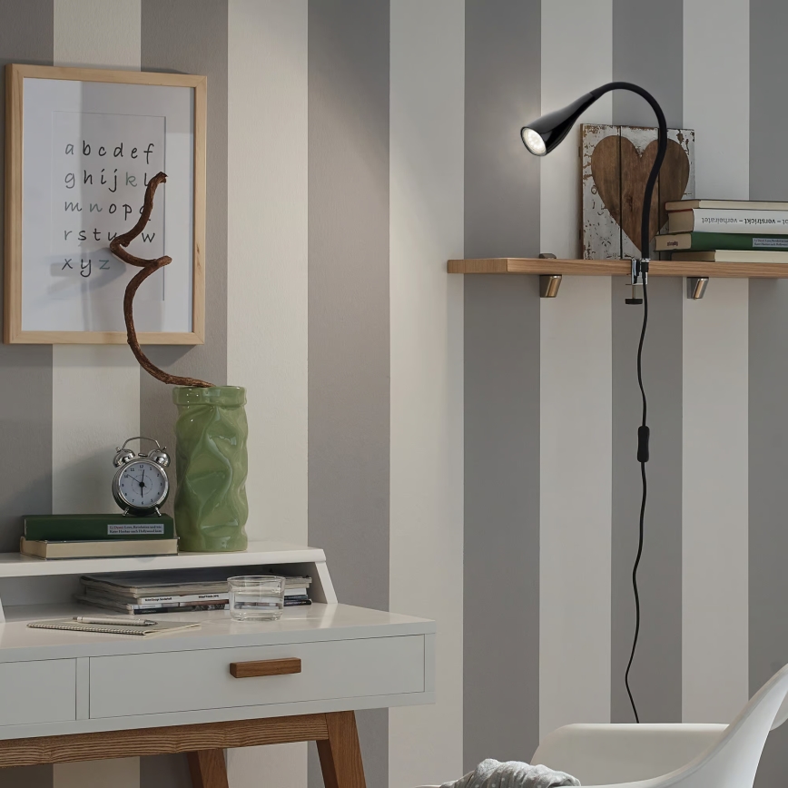 Lempa su spaustuku 1xGU10/3W/230V juoda