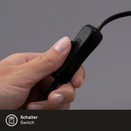 Lempa su spaustuku 1xGU10/3W/230V juoda