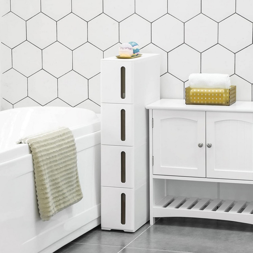 Lentyninis stelažas MARGE balta/ruda