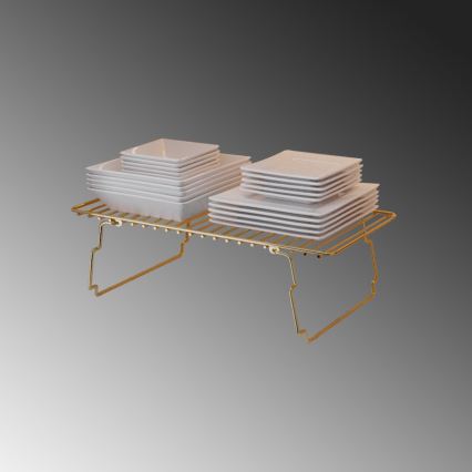 Lentynos organizatorius 42x19 cm auksas