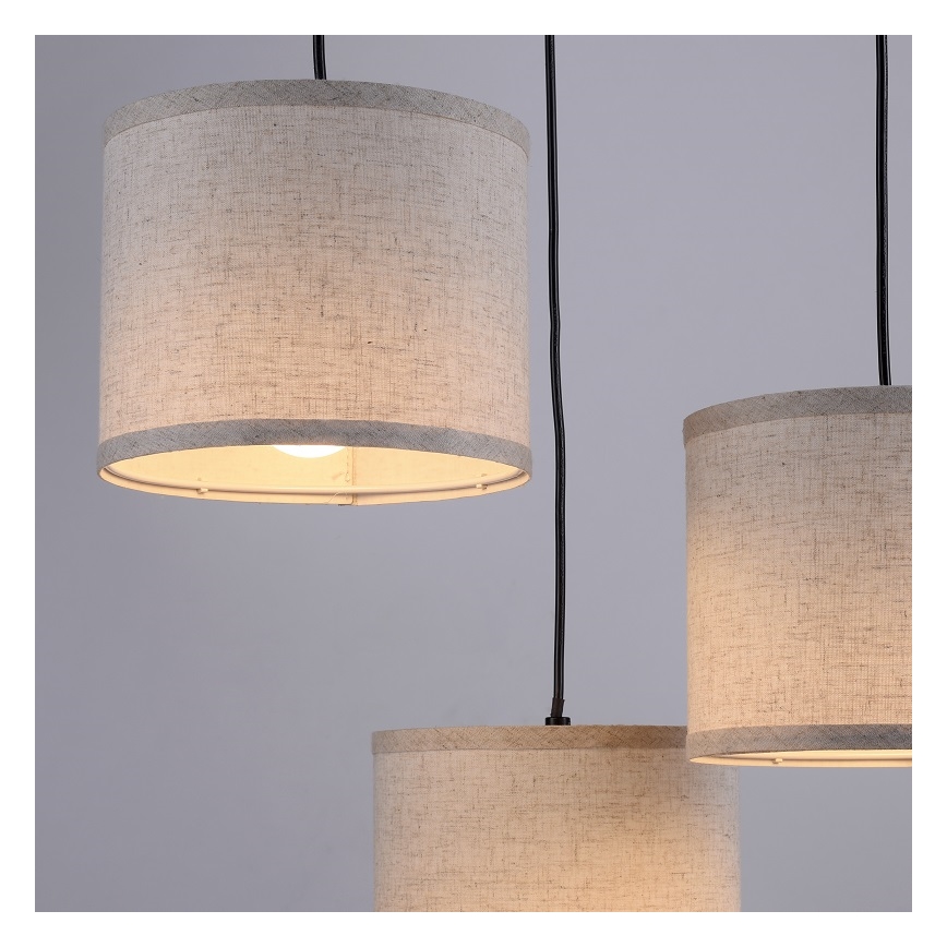 Leuchten Direkt 11236-79 - Pakabinamas sietynas BARK 3xE27/40W/230V medis