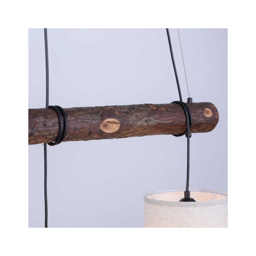 Leuchten Direkt 11238-79 - Pakabinamas sietynas BARK 3xE27/40W/230 medis