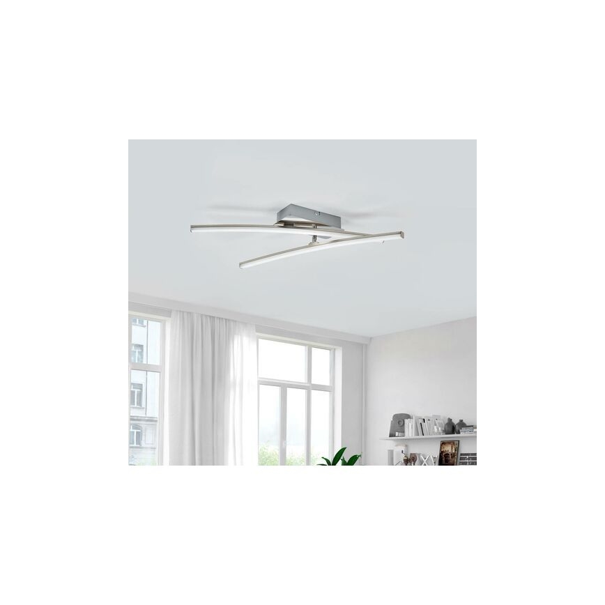 Leuchten Direkt 11270-55 - LED Ant pagrindo montuojamas sietynas SIMON 2xLED/5W/230V matinis chromas