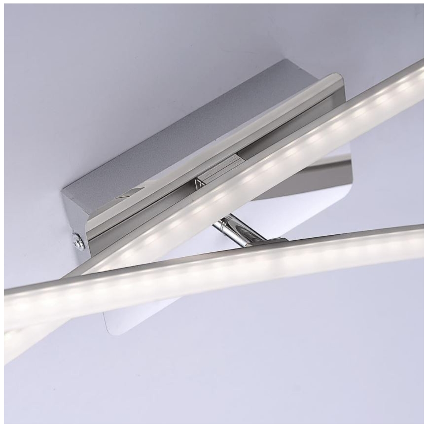 Leuchten Direkt 11272-55 - LED Ant pagrindo montuojamas sietynas SIMON 2xLED/8W/230V matinis chromas