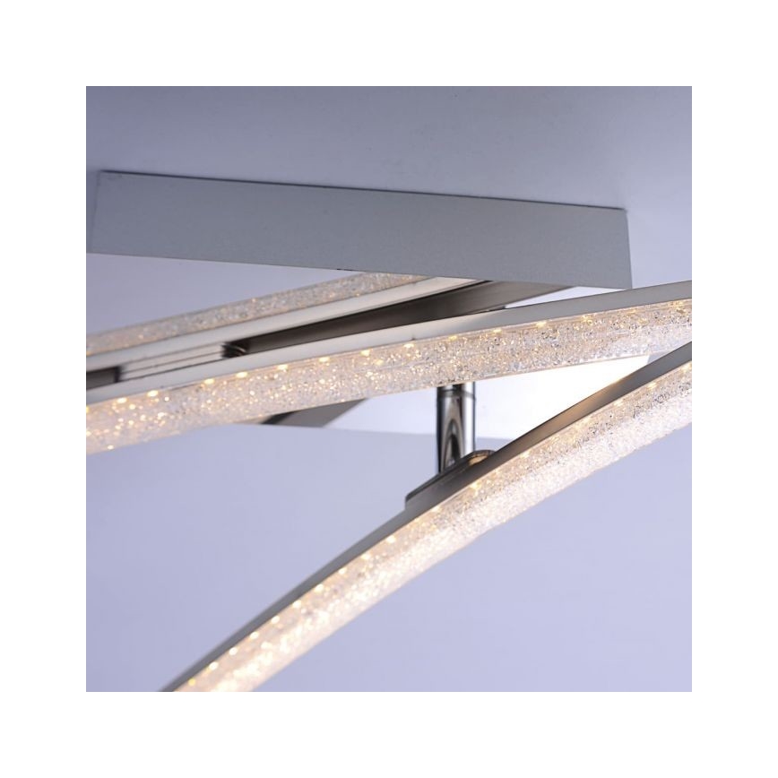 Leuchten Direkt 11290-17 - LED Ant pagrindo montuojamas sietynas SIMON 2xLED/5W/230V blizgus chromas