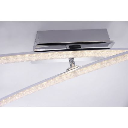 Leuchten Direkt 11292-17 - LED Ant pagrindo montuojamas sietynas SIMON 2xLED/8W/230V blizgus chromas