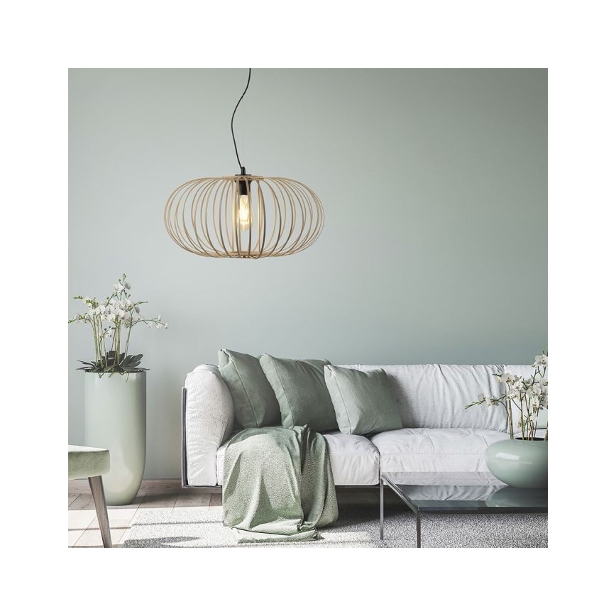 Leuchten Direkt 11409-79 - Pakabinamas sietynas RACOON 1xE27/40W/230V bambukas