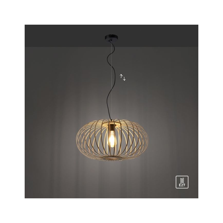 Leuchten Direkt 11409-79 - Pakabinamas sietynas RACOON 1xE27/40W/230V bambukas