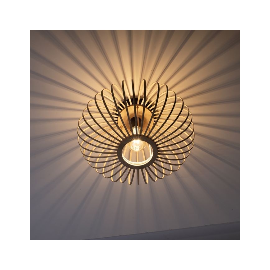 Leuchten Direkt 11410-79 - Tvirtinamas sietynas RACOON 1xE27/40W/230V diametras 40 cm bambukas