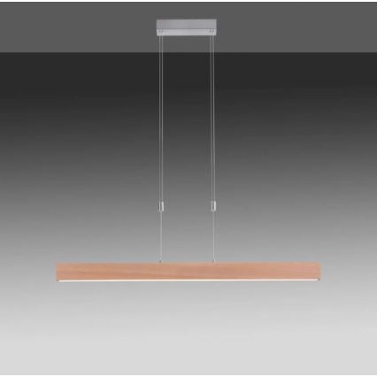 Leuchten Direkt 11420-78 - LED liustras ant troselio AMANDA LED/30W/230V 2700-5000K 110 cm ruda